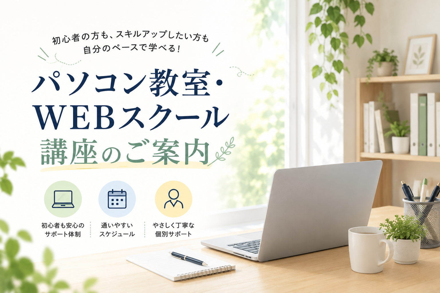 パソコン教室・WEBスクール講座のご案内